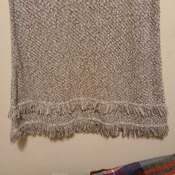 Style & Co Women's XL Heather Knit Cable Fringed Bottom Sweater Dress Gothic - Picture 4 of 9